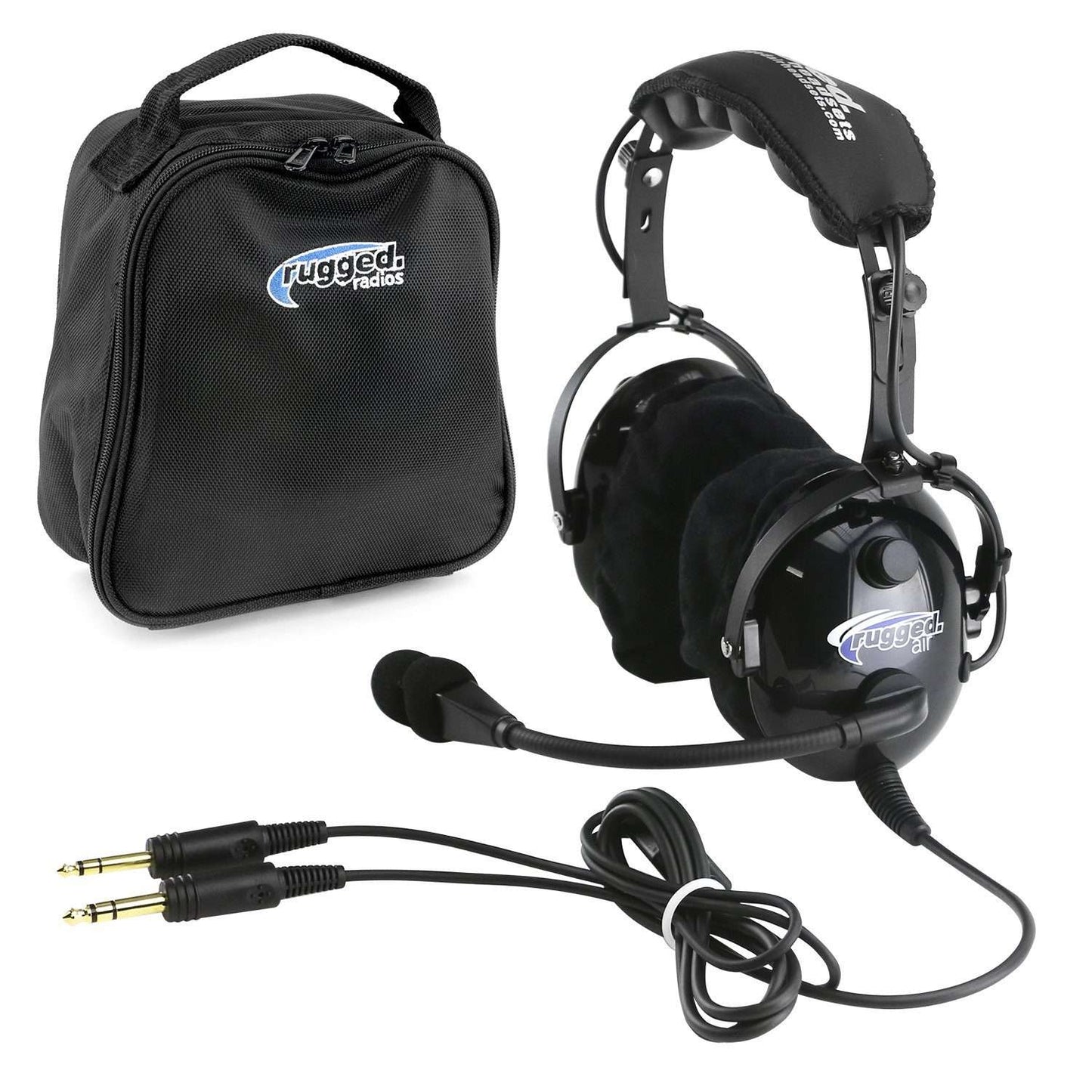 Rugged Air RA900 General Aviation Instructor Pilot Headset with PTT