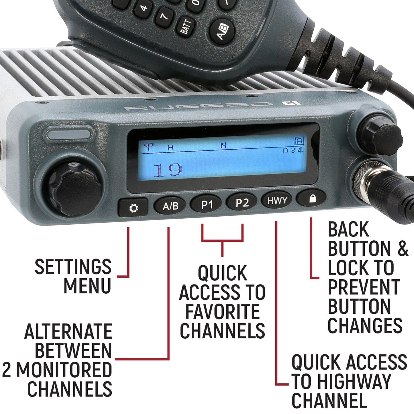 Adventure Radio Kit - G1 Waterproof GMRS Mobile Radio