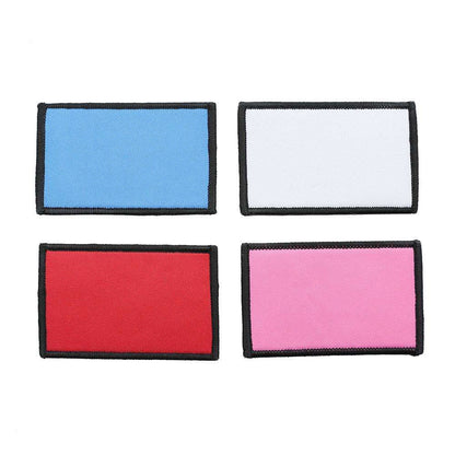 Blank Morale Patch Kit: White, Blue, Red & Pink Patches