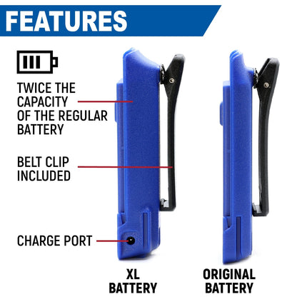 BUNDLE - R1 Handheld Radio with Long Range Antenna and High Capacity Battery