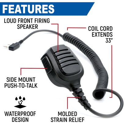 BUNDLE - Rugged GMR2 GMRS and FRS Band Radio with Hand Mic