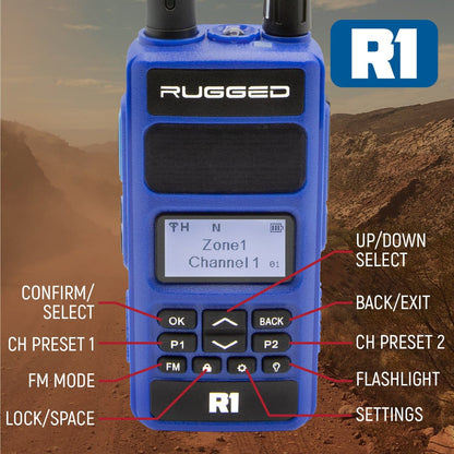 Bundle - Rugged R1 Business Band Handheld with Hand Mic