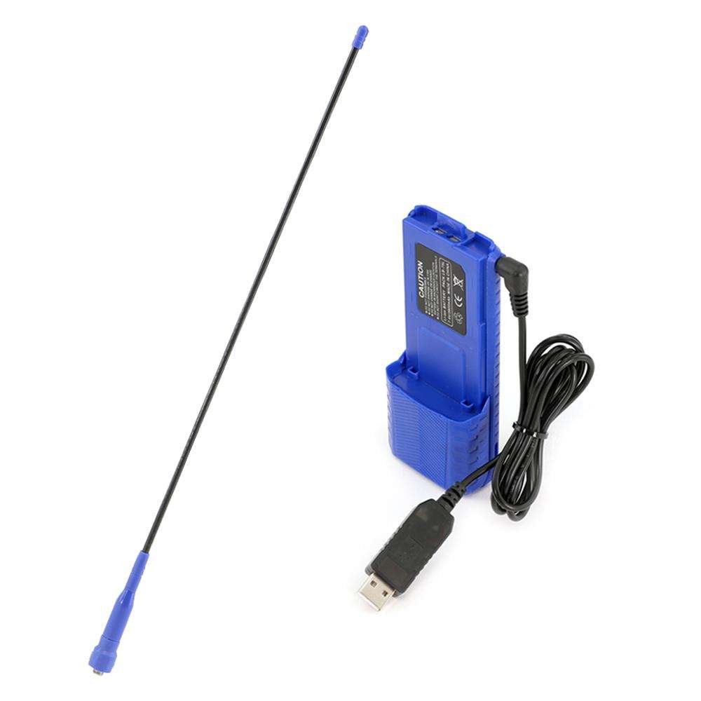 "Go Further Bundle" for V3 & RH5R Handheld Radios - Long Range Antenna, XL Battery, & USB Charging Cable