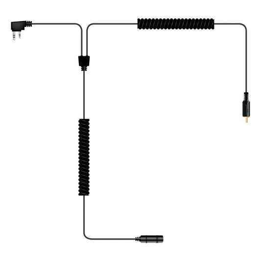 Lightweight Sport Motorcycle Harness with RCA PTT Plug, 2-Pin Connector