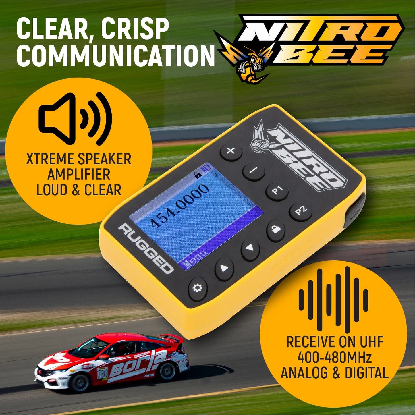 Nitro Bee Xtreme UHF Race Receiver with Xtreme Speaker