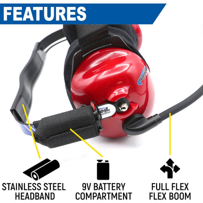 PAIR - H80 Track Talk Linkable Intercom Headsets - Bring The Conversation To The Circle Track NASCAR event