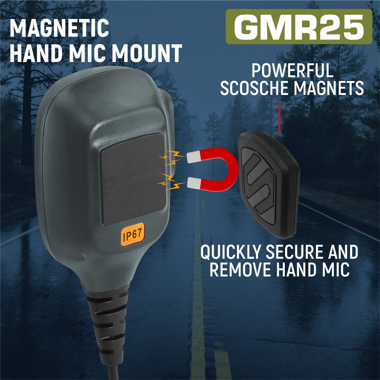 Rugged GMR25 Waterproof GMRS Mobile Radio